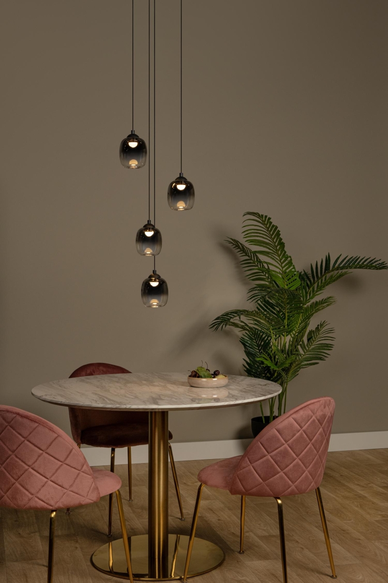 Lucide TAMINO - Pendant light - Ø 36 cm - LED Dim. - 4x5,2W 3000K - Black